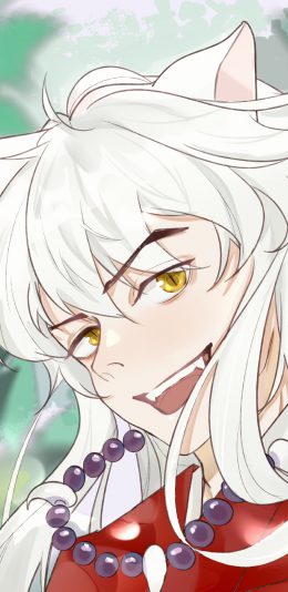 [2436x1125]犬夜叉 日漫 插画 狗 苹果手机动漫壁纸图片