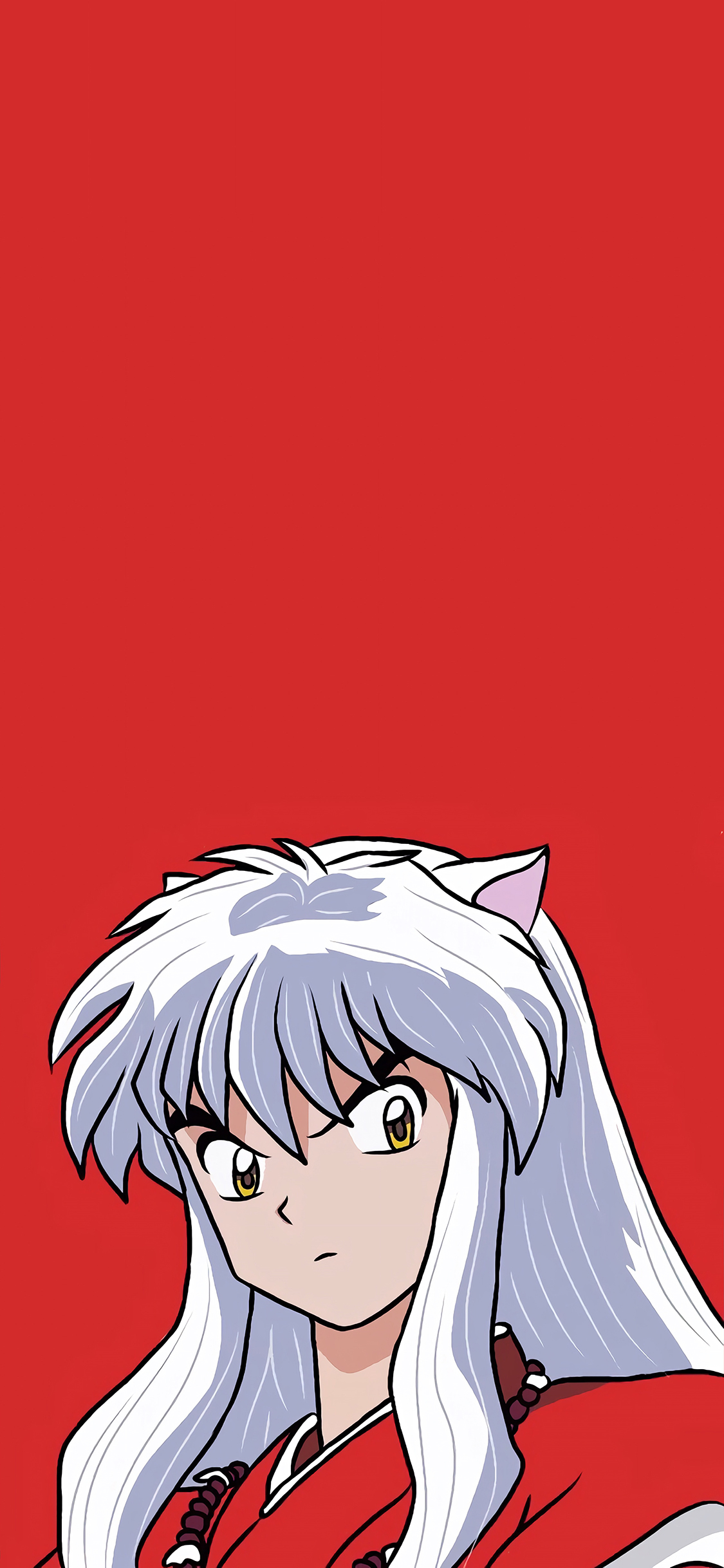[2436×1125]犬夜叉 日漫 红 动画 苹果手机动漫壁纸图片