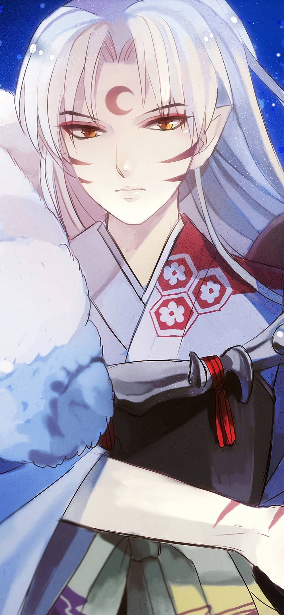 [2436×1125]犬夜叉 杀生丸 日漫 角色 苹果手机动漫壁纸图片