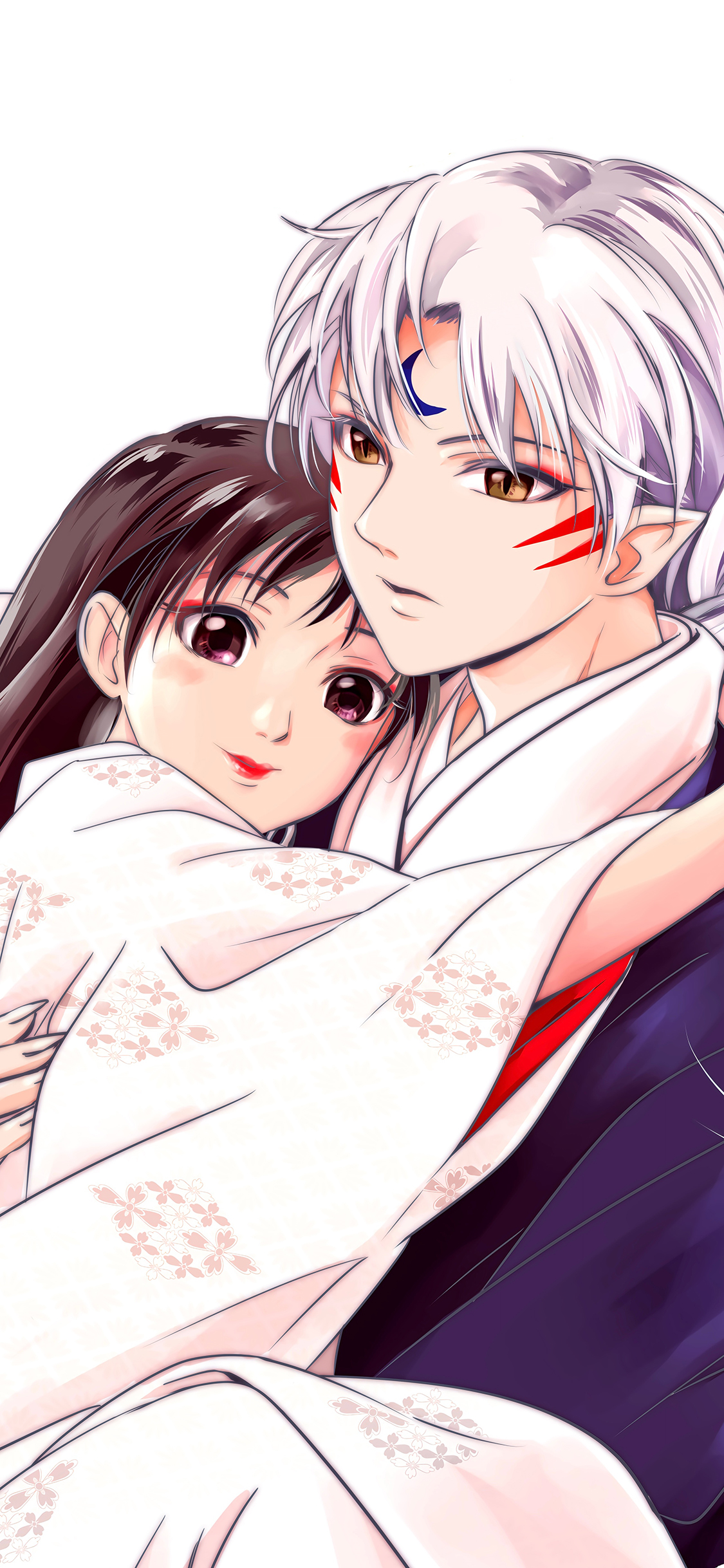 [2436×1125]犬夜叉 杀生丸 桔梗 日本 动画 苹果手机动漫壁纸图片