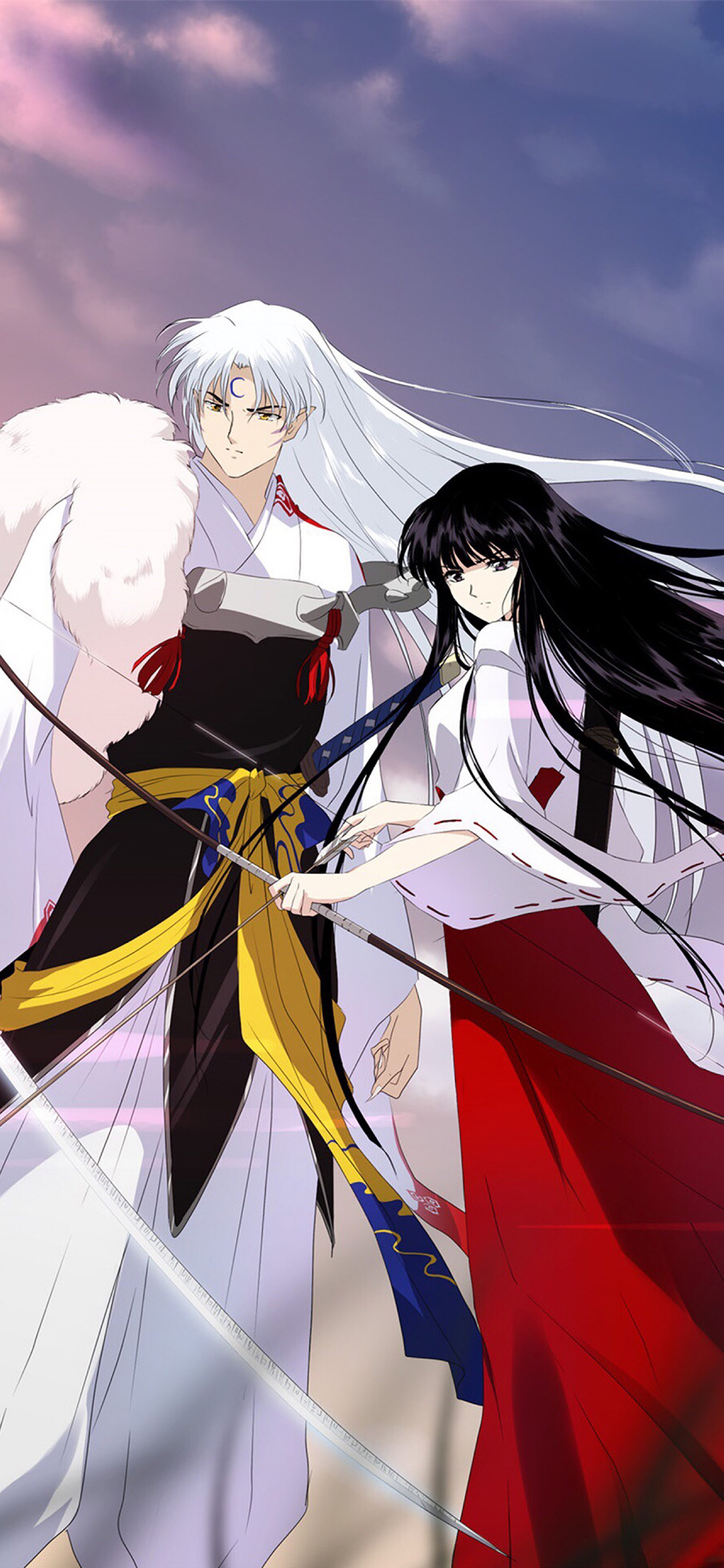 [2436×1125]犬夜叉 桔梗 日本 动画 苹果手机动漫壁纸图片