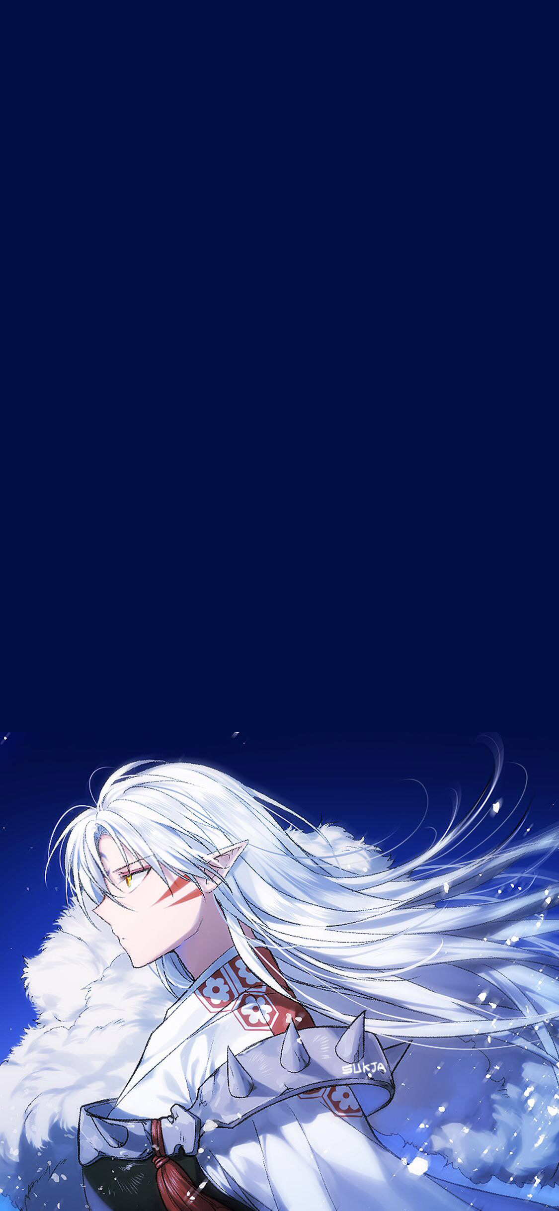 [2436×1125]犬夜叉 漫画 杀生丸 月牙 日本 苹果手机动漫壁纸图片