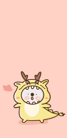 [2436x1125]狍小坑 卡通 可爱 苹果手机动漫壁纸图片