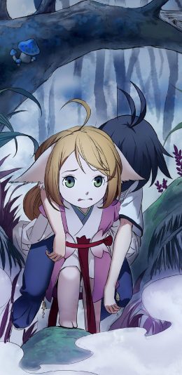 [2436x1125]狐妖小红娘 漫画 二次元 森林 背 苹果手机动漫壁纸图片