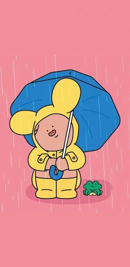 [2436x1125]猪 青蛙 插画 动漫 苹果手机动漫壁纸图片