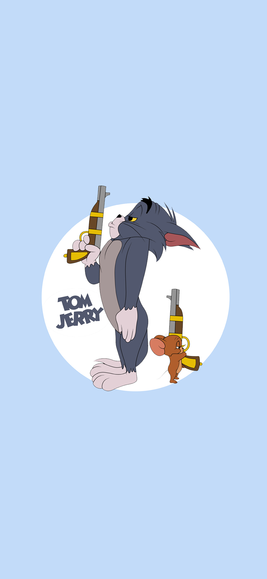 [2436×1125]猫和老鼠 动画 汤姆猫 杰瑞 可爱 苹果手机动漫壁纸图片
