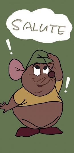 [2436x1125]猫和老鼠 小老鼠 SALUTE 保佑你 苹果手机动漫壁纸图片