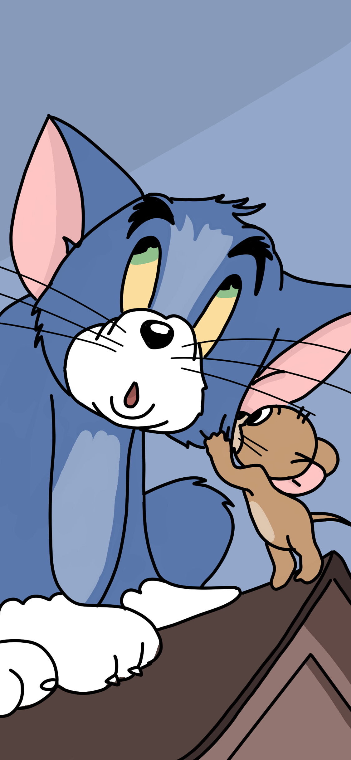 [2436×1125]猫和老鼠 杰瑞鼠 汤姆猫 动画 苹果手机动漫壁纸图片