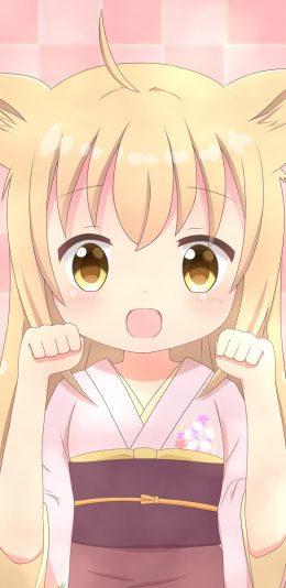 [2436x1125]猫女 可爱 粉色 漫画 少女 二次元 苹果手机动漫壁纸图片