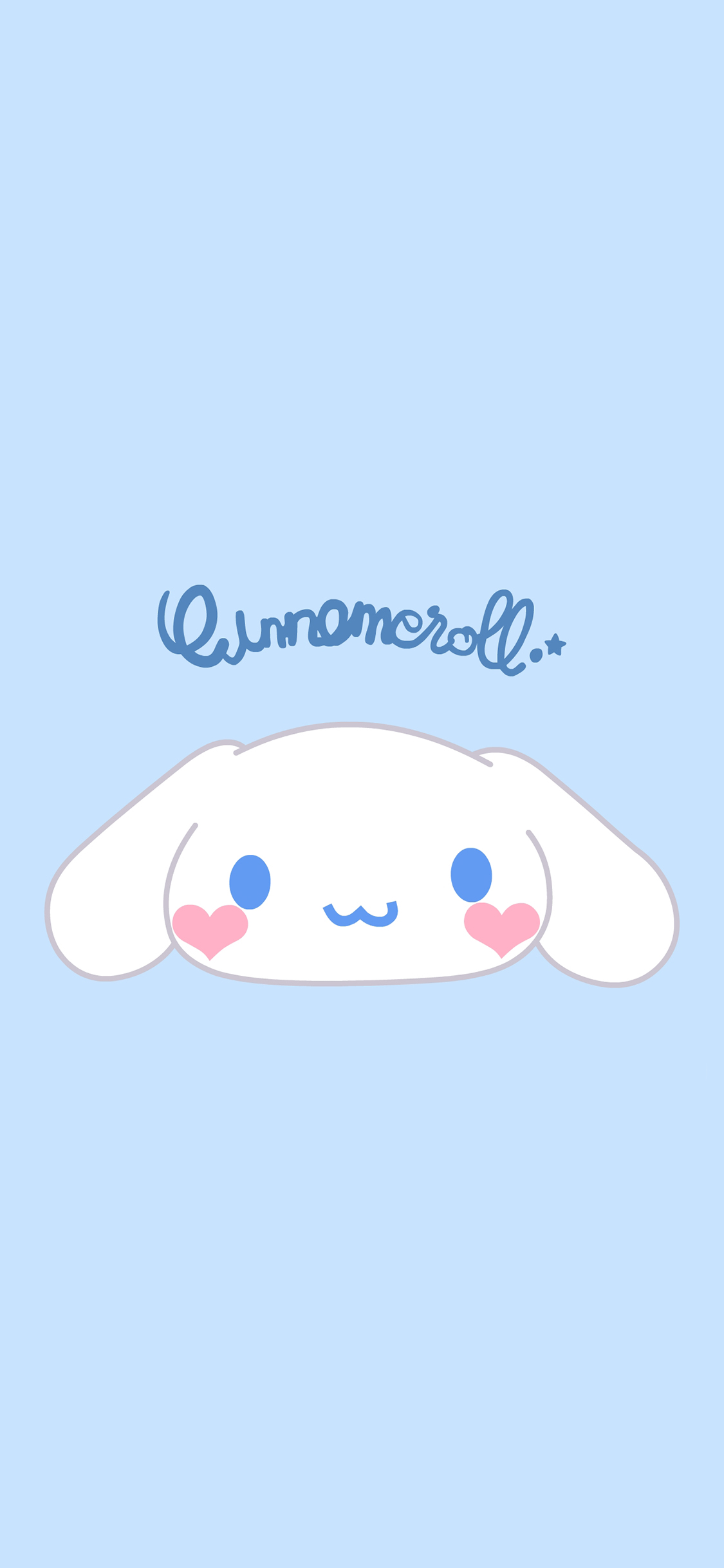 [2436×1125]玉桂狗 蓝色 卡通 可爱 少女心 苹果手机动漫壁纸图片