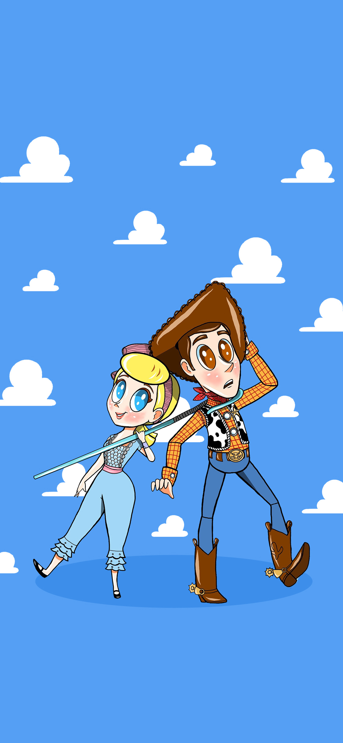 [2436×1125]玩具总动员4 动画 欧美 胡迪 迪士尼 苹果手机动漫壁纸图片