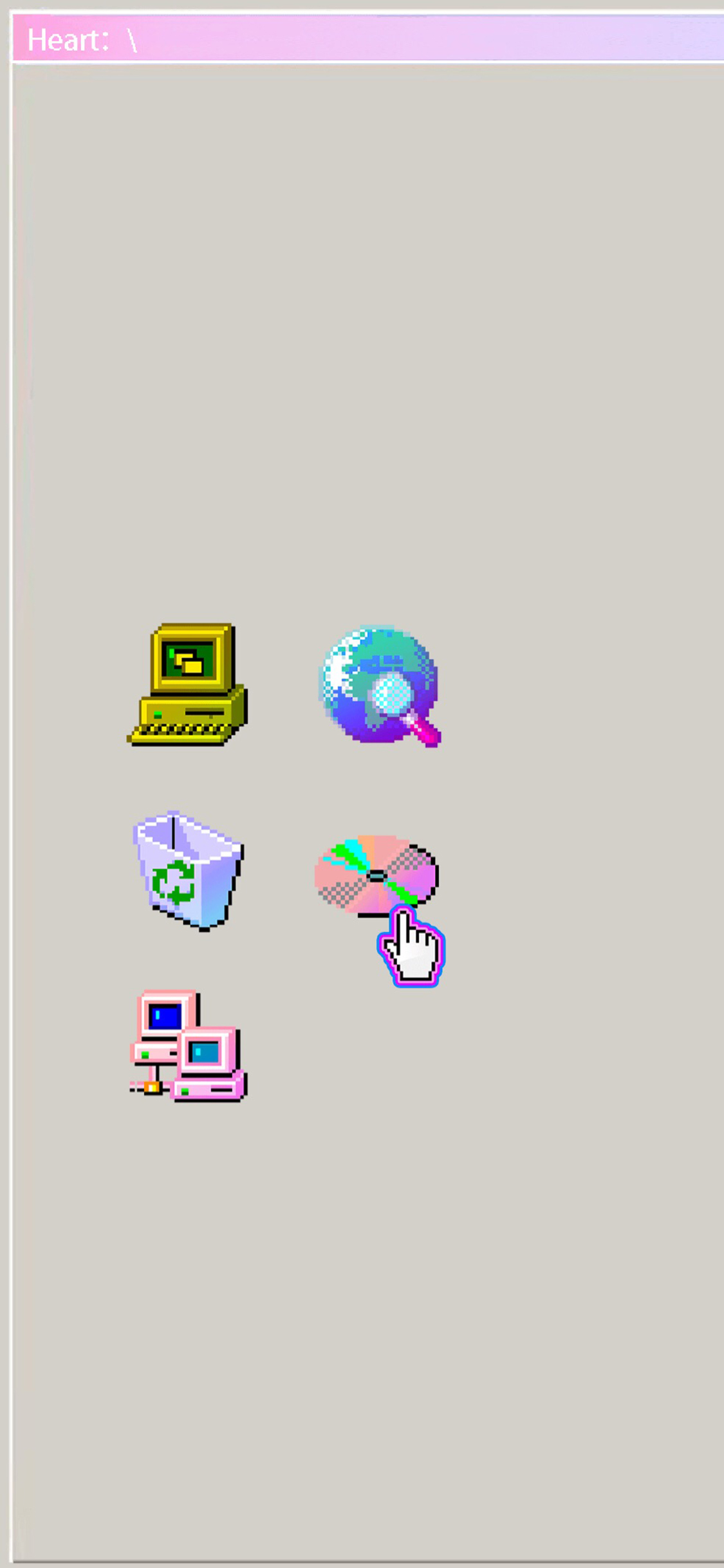 [2436×1125]电脑 桌面 图标 光碟 回收站 我的电脑 苹果手机动漫壁纸图片