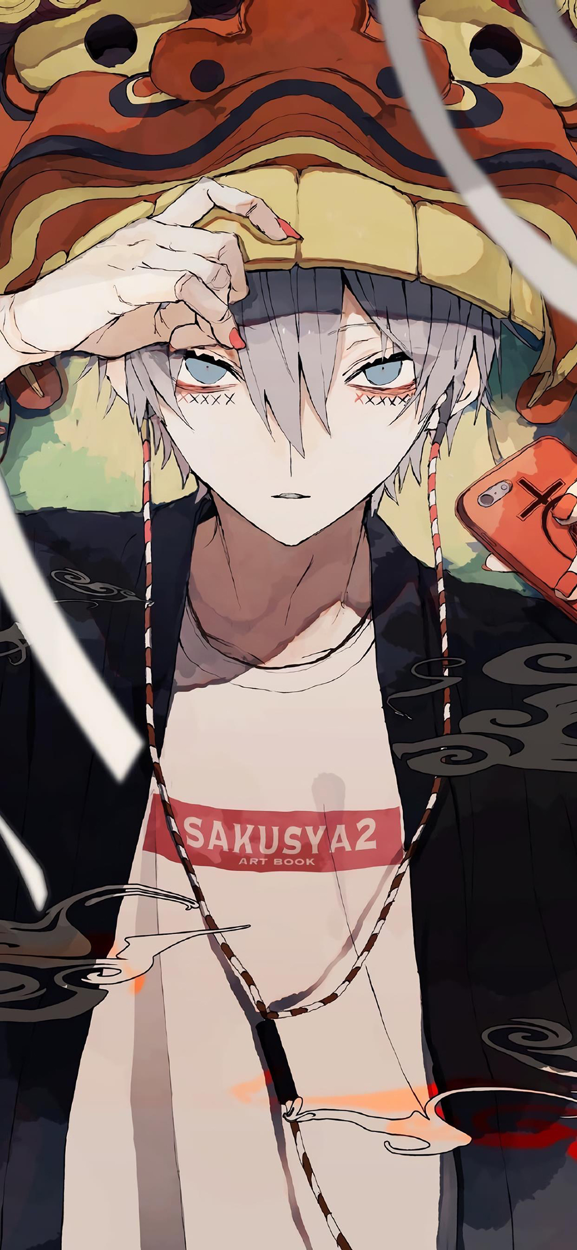 [2436×1125]男子 二次元 手机 舞狮少年 苹果手机动漫壁纸图片