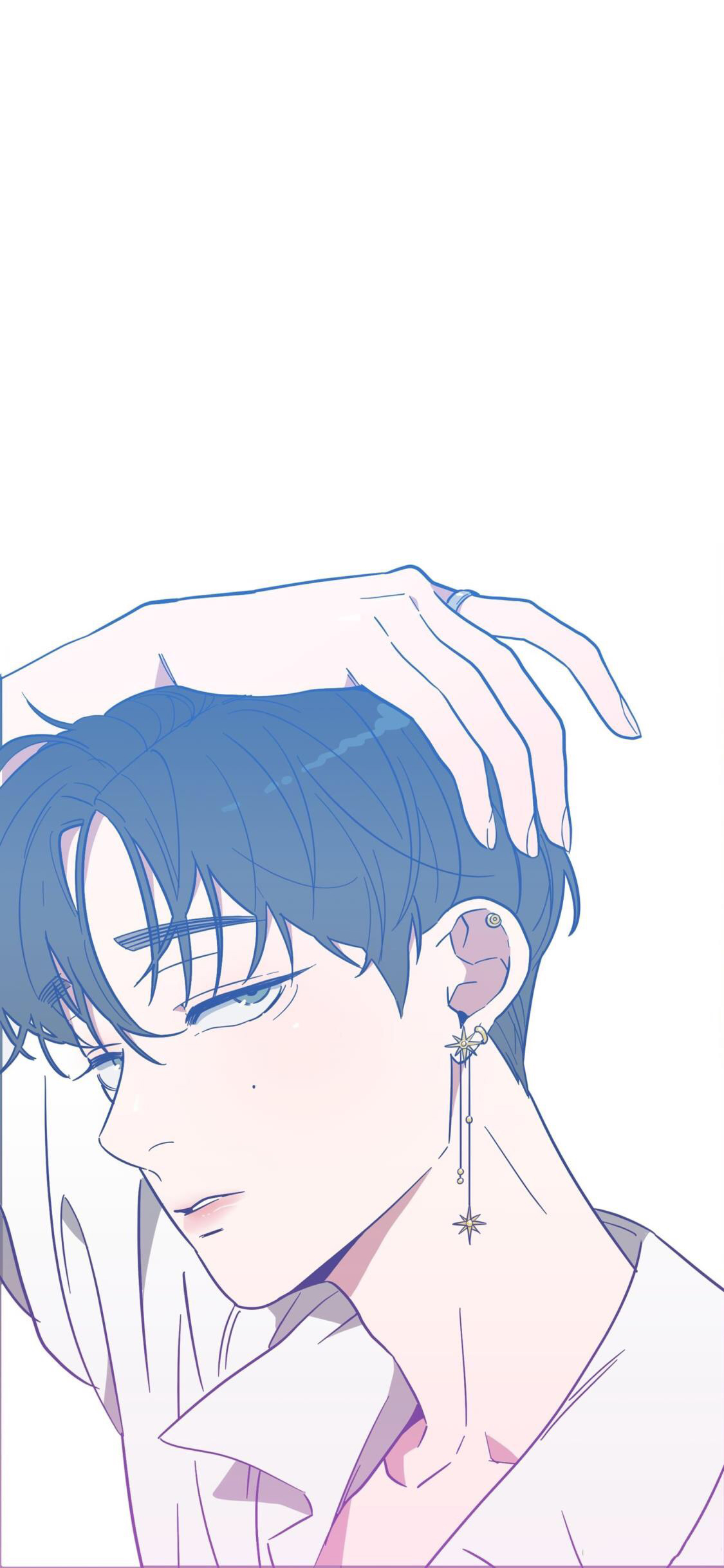 [2436×1125]男子 漫画 二次元 美男 少年 苹果手机动漫壁纸图片