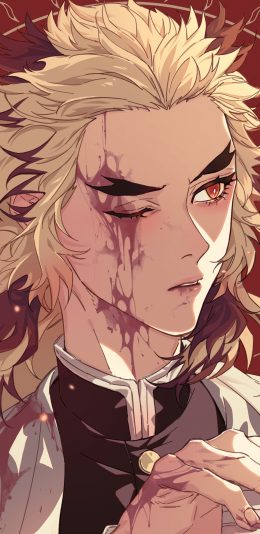 [2436x1125]男子 血腥 漫画 二次元 苹果手机动漫壁纸图片