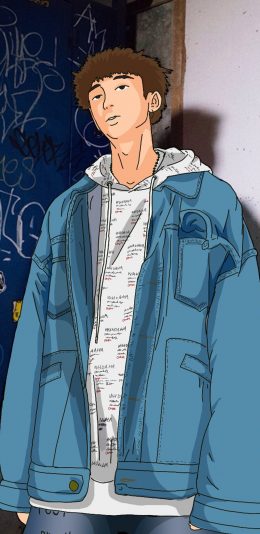 [2436x1125]男孩 插图 潮图 服饰 苹果手机动漫壁纸图片