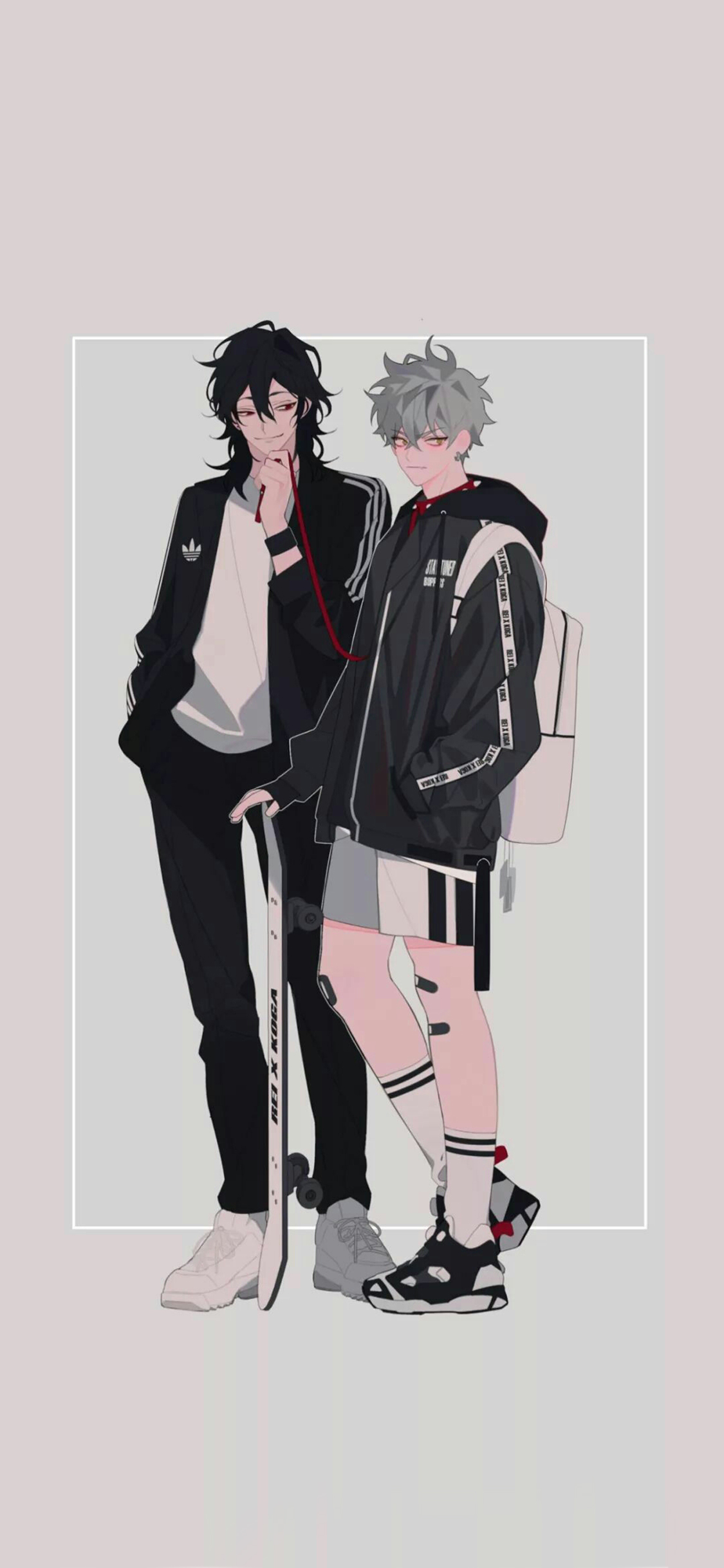 [2436×1125]男孩插图 韩国插画师 作品 苹果手机动漫壁纸图片