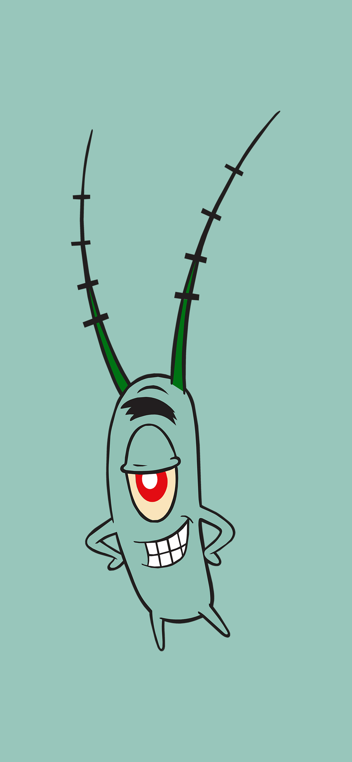 [2436×1125]痞老板 海绵宝宝 动画 欧美 苹果手机动漫壁纸图片