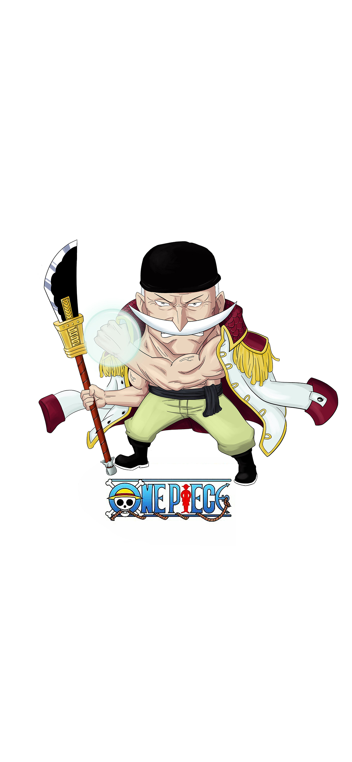 [2436×1125]白胡子 海贼王 四皇 爱德华 苹果手机动漫壁纸图片