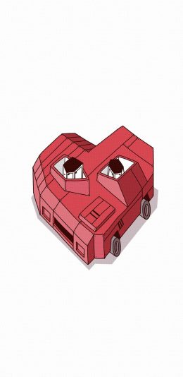 [2436x1125]白色背景 川久保玲 爱心logo 品牌 苹果手机动漫壁纸图片