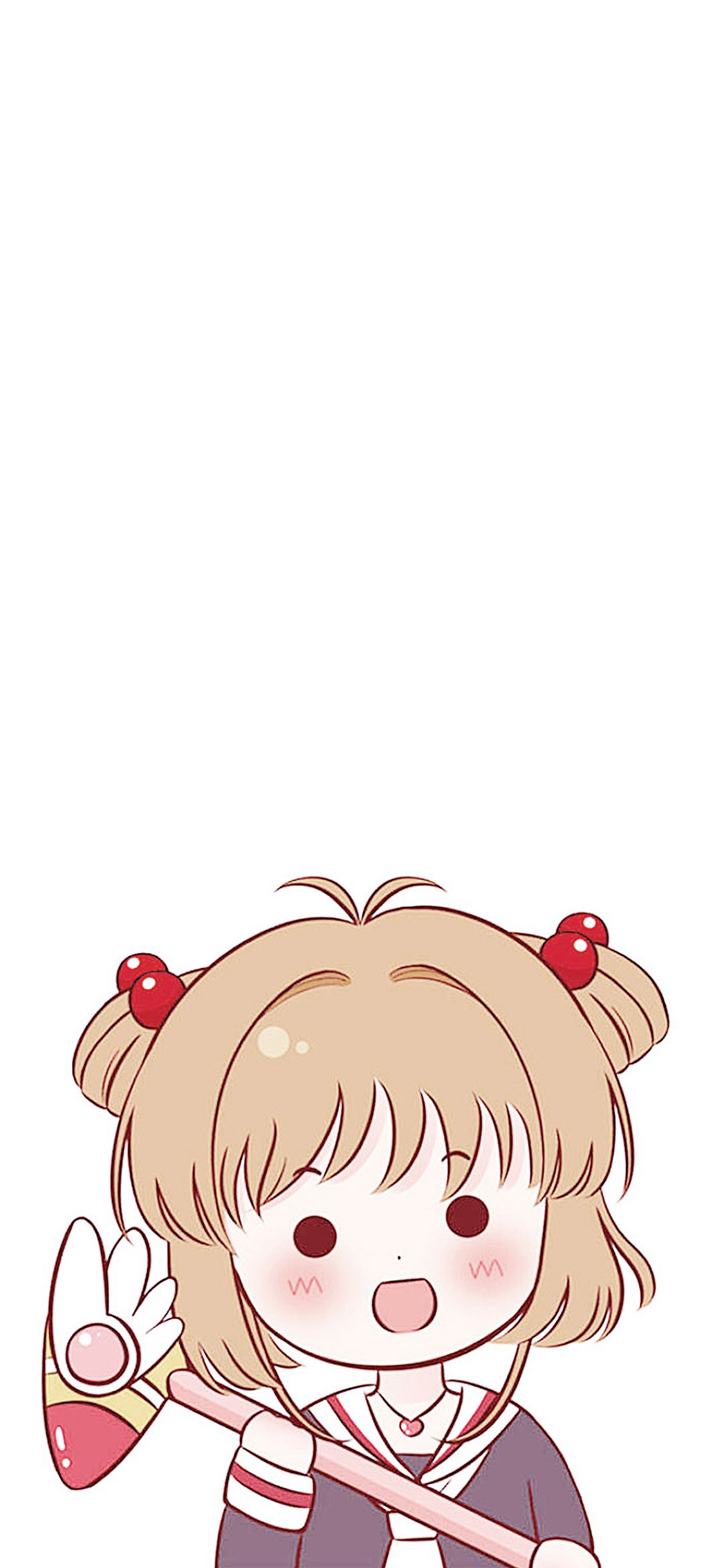 [2436×1125]百变小樱 动漫 创意 手绘 苹果手机动漫壁纸图片