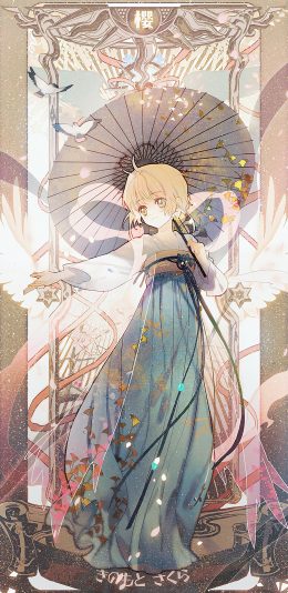 [2436x1125]百变小樱 库洛牌 日漫 苹果手机动漫壁纸图片