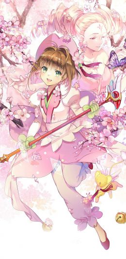 [2436x1125]百变小樱 库洛牌 魔卡少女樱 苹果手机动漫壁纸图片