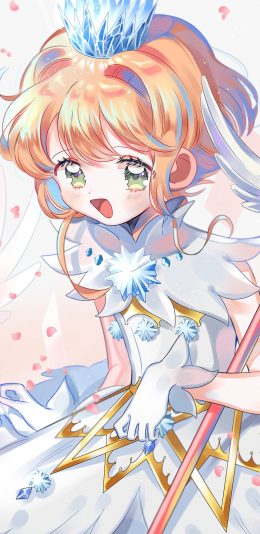 [2436x1125]百变小樱 日漫 权杖 魔法库洛牌 苹果手机动漫壁纸图片