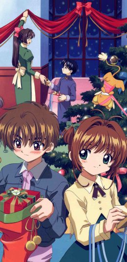 [2436x1125]百变小樱 魔卡少女樱 漫画 圣诞 苹果手机动漫壁纸图片