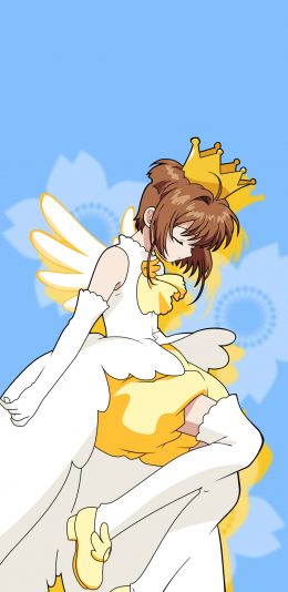 [2436x1125]百变小樱 魔卡少女樱 漫画 皇冠 翅膀 苹果手机动漫壁纸图片