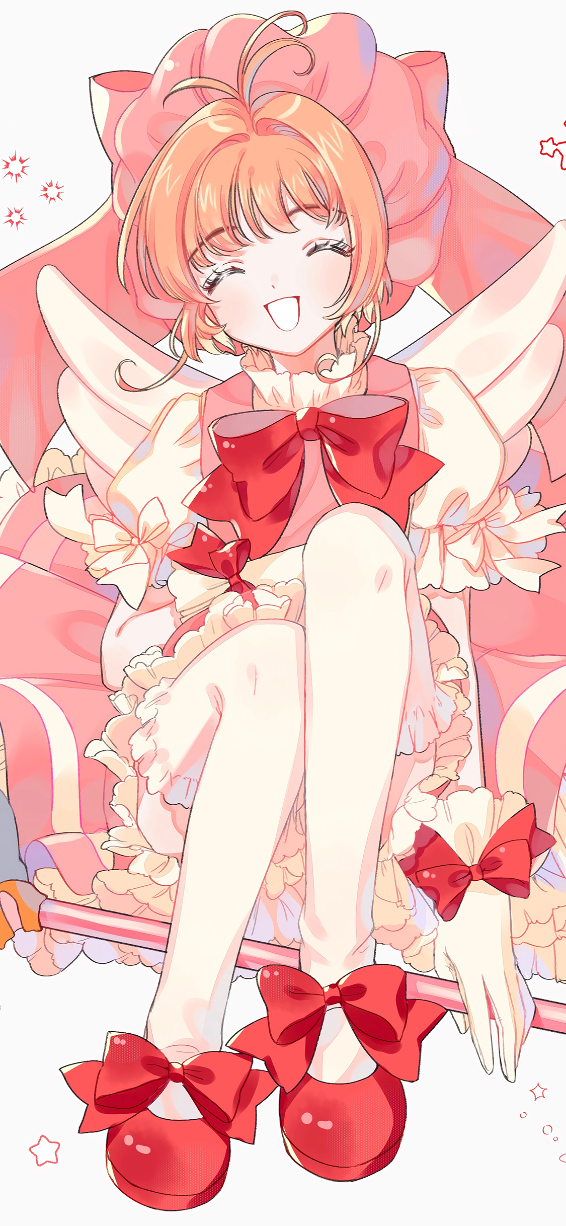 [2436×1125]百变小樱 魔法库洛牌 可爱 权杖 日漫 苹果手机动漫壁纸图片