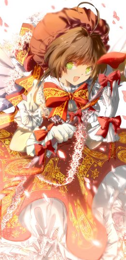 [2436x1125]百变小樱 魔法库洛牌 日漫 苹果手机动漫壁纸图片