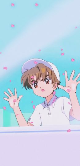 [2436x1125]百变小樱魔术卡 小狼 正太 苹果手机动漫壁纸图片