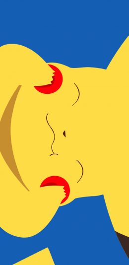 [2436x1125]皮卡丘 动画 日本 可爱 挤脸 苹果手机动漫壁纸图片