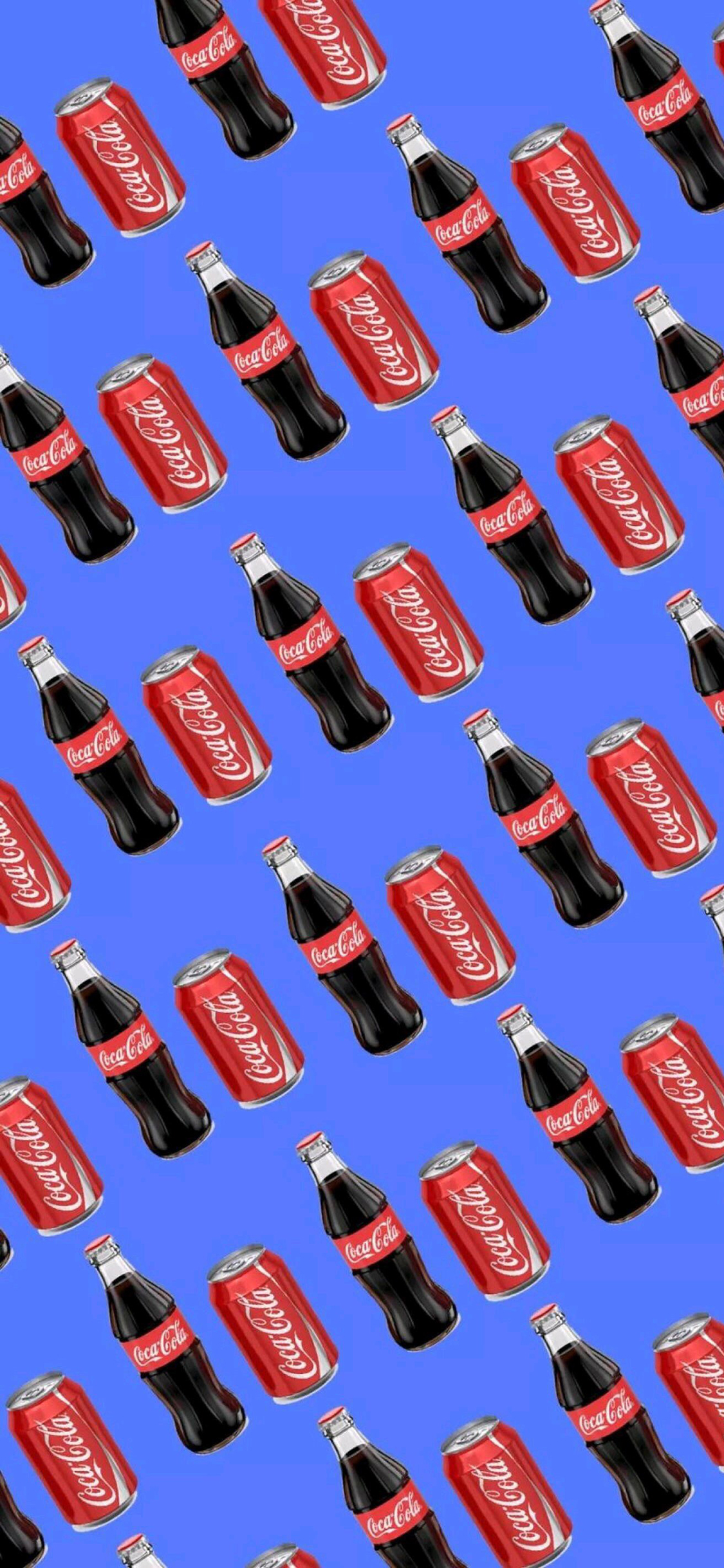 [2436×1125]碳酸 饮料 可口可乐 平铺 苹果手机动漫壁纸图片