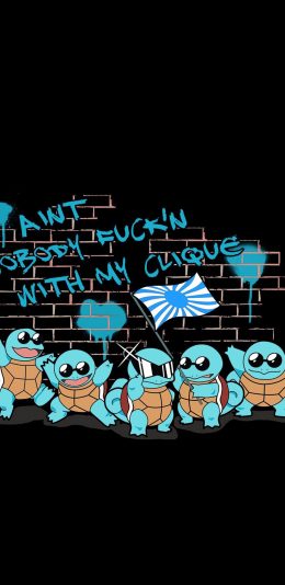 [2436x1125]神奇宝贝 杰尼龟 卡通（取自微博：G195） 苹果手机动漫壁纸图片