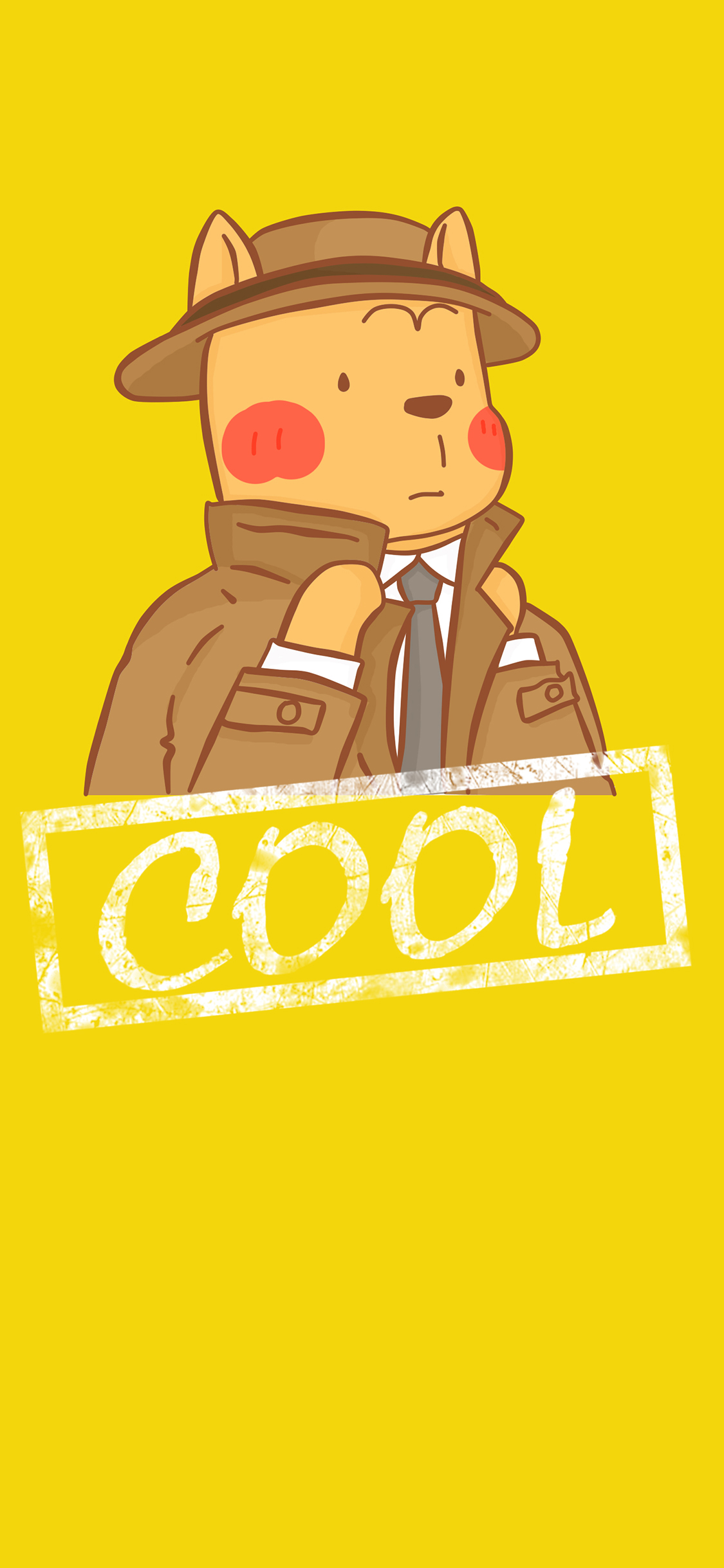 [2436×1125]神探 狗狗 COOL 苹果手机动漫壁纸图片