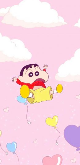 [2436x1125]空中 手绘 创意 气球 梦幻 苹果手机动漫壁纸图片