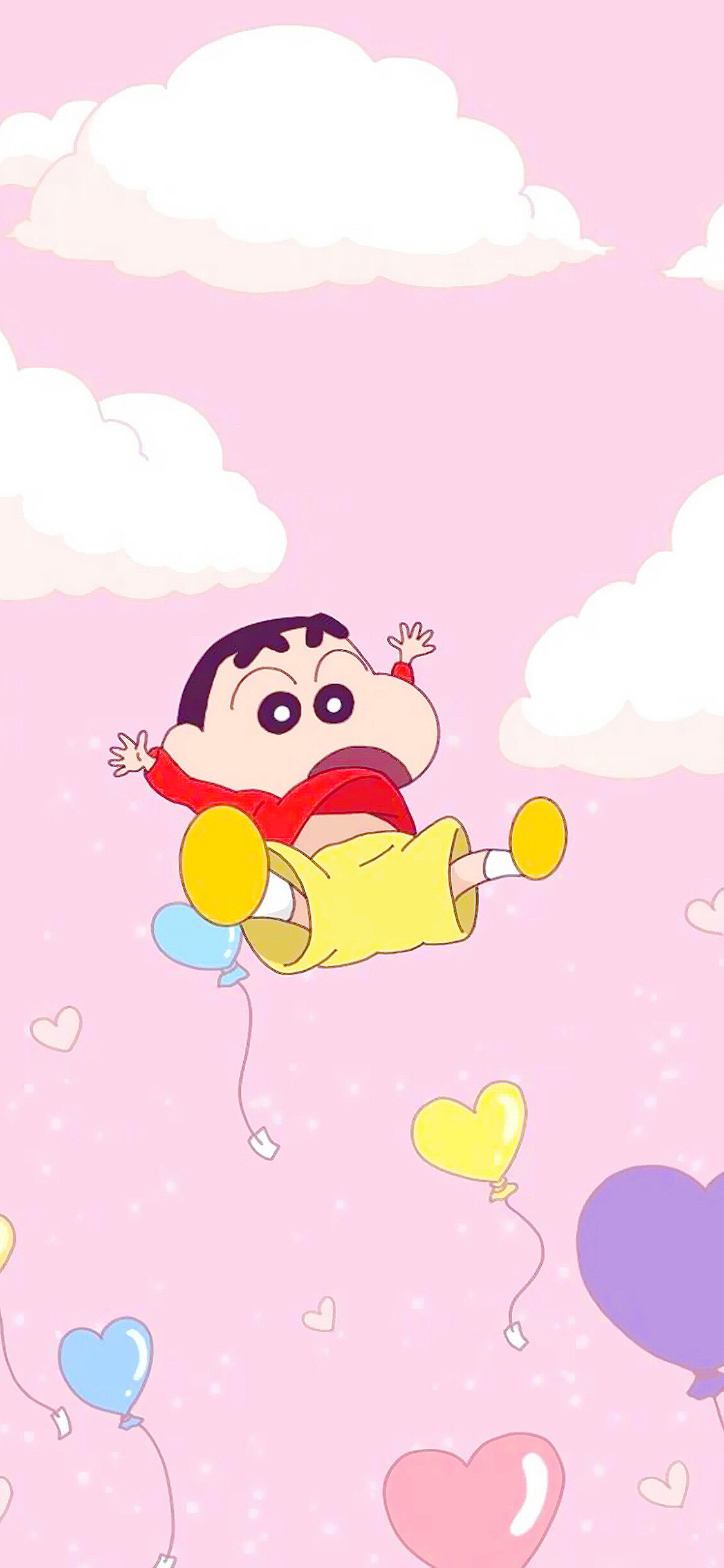 [2436×1125]空中 手绘 创意 气球 梦幻 苹果手机动漫壁纸图片
