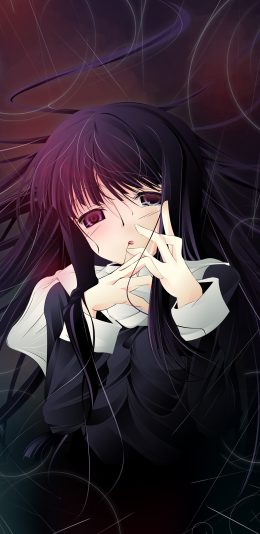 [2436x1125]空之境界 日本 漫画 黑长直 二次元 苹果手机动漫壁纸图片