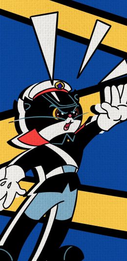 [2436x1125]童年 动画 黑猫警长（取自微博：时间偏好） 苹果手机动漫壁纸图片