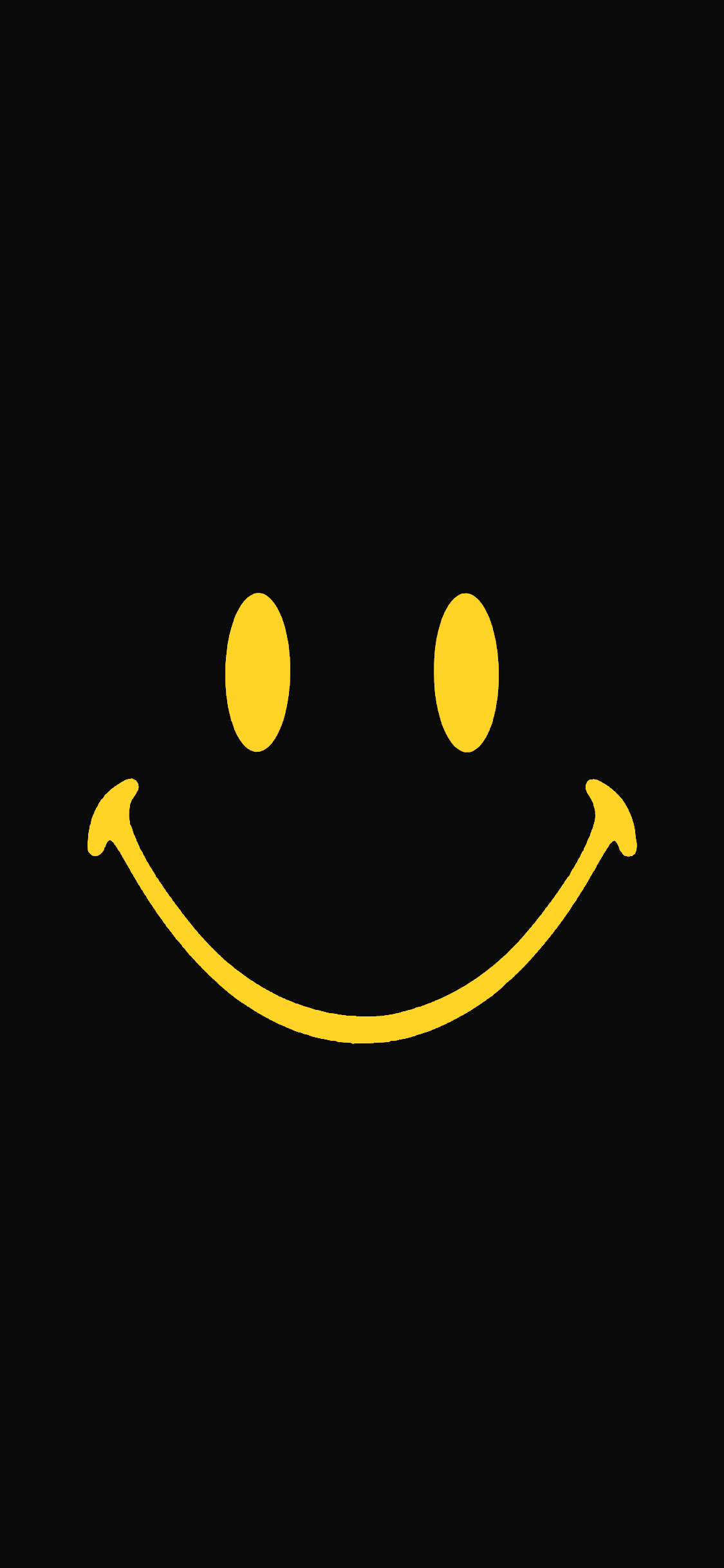 [2436×1125]笑脸 CHINATOWN MARKET 黑色 表情 品牌 苹果手机动漫壁纸图片