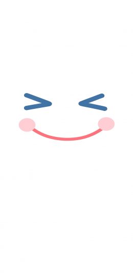 [2436x1125]笑脸 表情 白色 微笑 苹果手机动漫壁纸图片