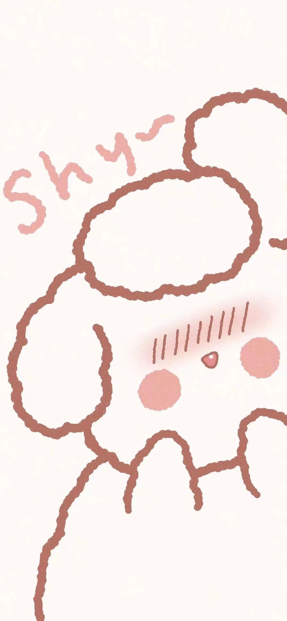 [2436×1125]简笔画 小羊 卡通 sky 苹果手机动漫壁纸图片