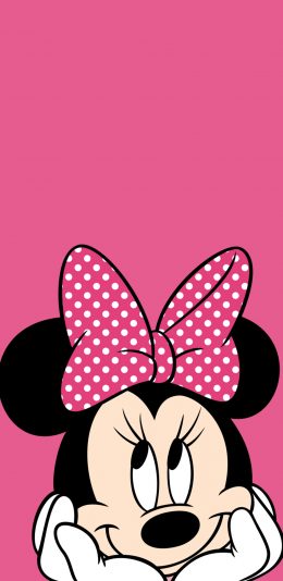 [2436x1125]米妮 米老鼠 粉色 迪士尼 动画 卡通 苹果手机动漫壁纸图片