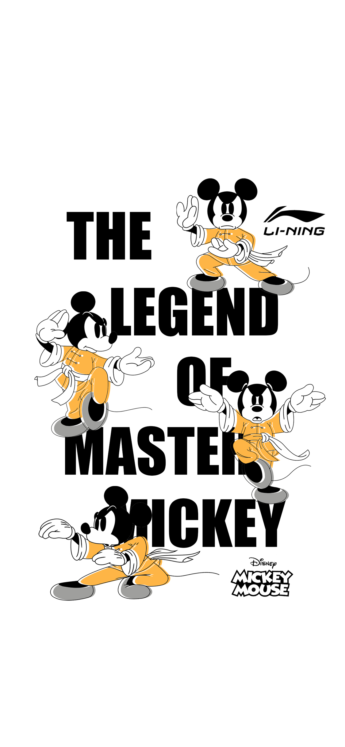 [2436×1125]米老鼠 米奇 中国功夫 李宁 苹果手机动漫壁纸图片