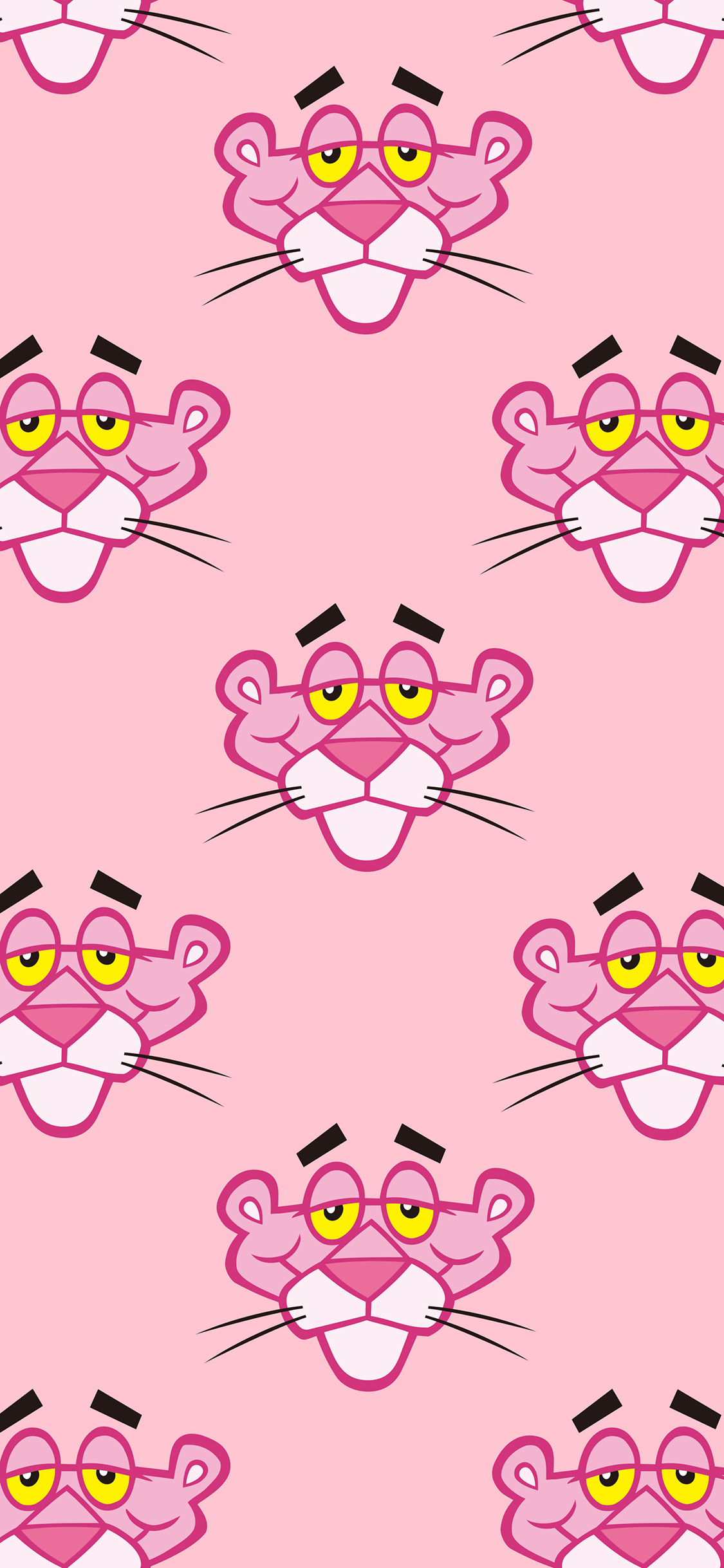 [2436×1125]粉红豹 顽皮豹 粉色 动画 平铺 苹果手机动漫壁纸图片