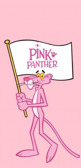 [2436x1125]粉红豹 顽皮豹 粉色 动画 旗子 苹果手机动漫壁纸图片