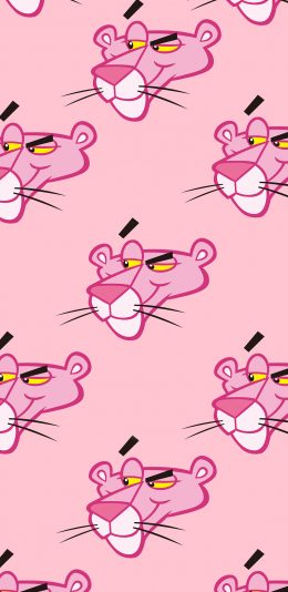 [2436x1125]粉红豹 顽皮豹 粉色 平铺 动画 苹果手机动漫壁纸图片