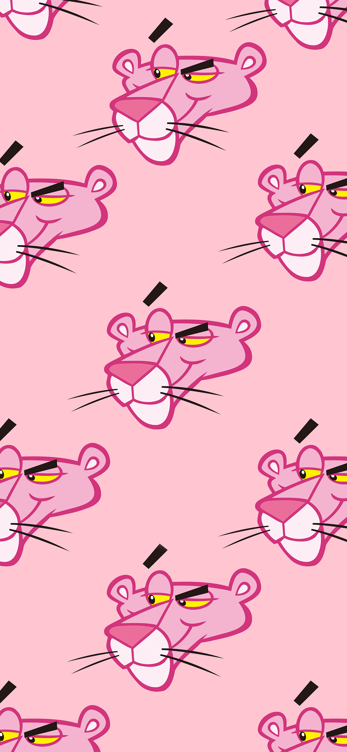[2436×1125]粉红豹 顽皮豹 粉色 平铺 动画 苹果手机动漫壁纸图片